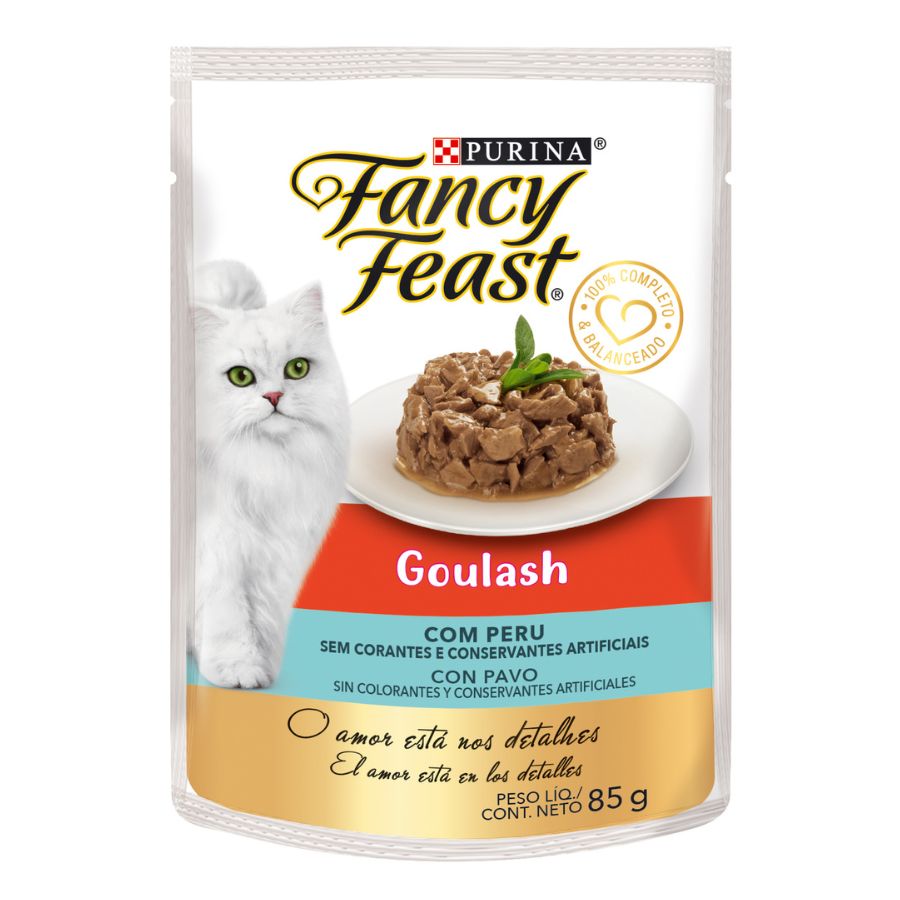 Alimento húmedo para gato Fancy feast Goulash con pavo 85GR